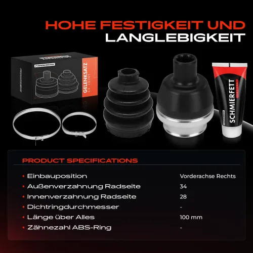 Gelenksatz, Antriebswelle Vorderachse rechts Frankberg 5481FB0050037 Bild Gelenksatz, Antriebswelle Vorderachse rechts Frankberg 5481FB0050037