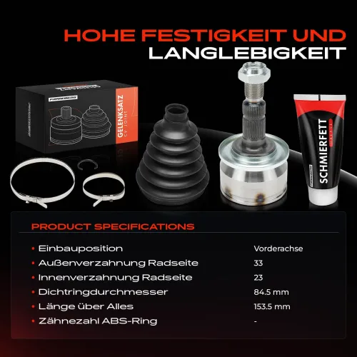 Gelenksatz, Antriebswelle Vorderachse Frankberg 5481FB0050050 Bild Gelenksatz, Antriebswelle Vorderachse Frankberg 5481FB0050050