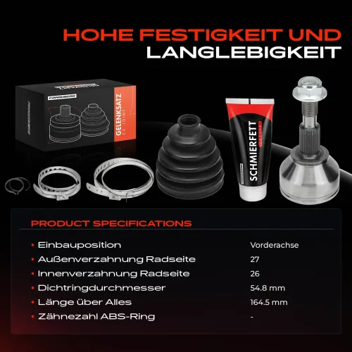 Gelenksatz, Antriebswelle Vorderachse Frankberg 5481FB0050078 Bild Gelenksatz, Antriebswelle Vorderachse Frankberg 5481FB0050078