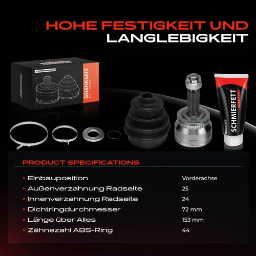 Gelenksatz, Antriebswelle Vorderachse Frankberg 5481FB0050089 Bild Gelenksatz, Antriebswelle Vorderachse Frankberg 5481FB0050089