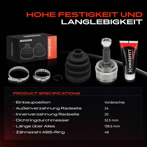 Gelenksatz, Antriebswelle Vorderachse Frankberg 5481FB0050099 Bild Gelenksatz, Antriebswelle Vorderachse Frankberg 5481FB0050099