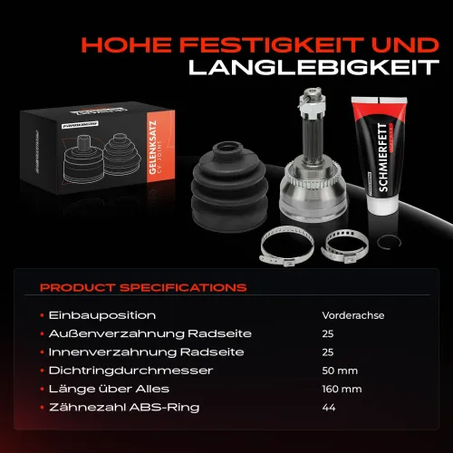 Gelenksatz, Antriebswelle Vorderachse Frankberg 5481FB0050112 Bild Gelenksatz, Antriebswelle Vorderachse Frankberg 5481FB0050112