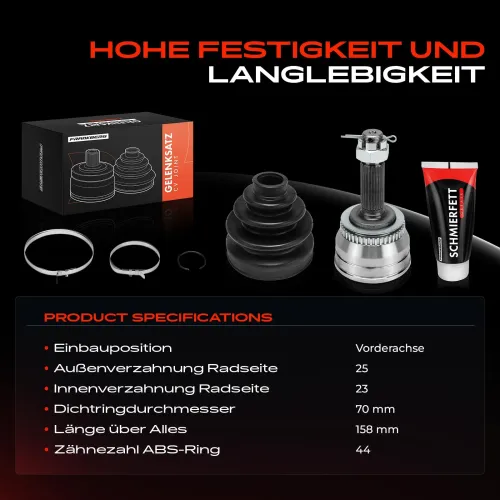 Gelenksatz, Antriebswelle Vorderachse Frankberg 5481FB0050114 Bild Gelenksatz, Antriebswelle Vorderachse Frankberg 5481FB0050114