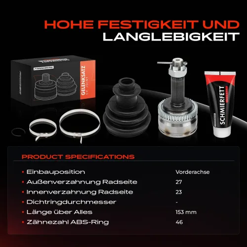 Gelenksatz, Antriebswelle Vorderachse Frankberg 5481FB0050126 Bild Gelenksatz, Antriebswelle Vorderachse Frankberg 5481FB0050126