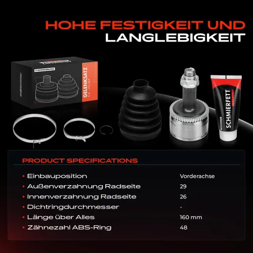 Gelenksatz, Antriebswelle Vorderachse Frankberg 5481FB0050130 Bild Gelenksatz, Antriebswelle Vorderachse Frankberg 5481FB0050130