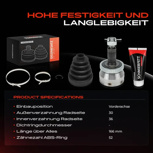 Gelenksatz, Antriebswelle Vorderachse Frankberg 5481FB0050147 Bild Gelenksatz, Antriebswelle Vorderachse Frankberg 5481FB0050147