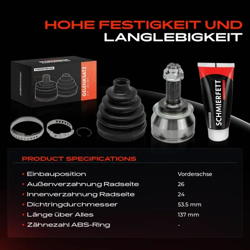 Gelenksatz, Antriebswelle Vorderachse Frankberg 5481FB0050185 Bild Gelenksatz, Antriebswelle Vorderachse Frankberg 5481FB0050185
