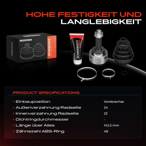 Gelenksatz, Antriebswelle Vorderachse Frankberg 5481FB0050190 Bild Gelenksatz, Antriebswelle Vorderachse Frankberg 5481FB0050190