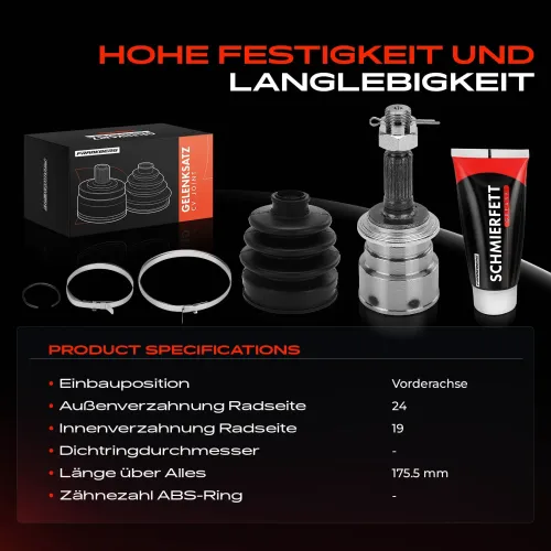 Gelenksatz, Antriebswelle Vorderachse Frankberg 5481FB0050191 Bild Gelenksatz, Antriebswelle Vorderachse Frankberg 5481FB0050191