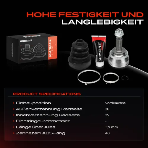 Gelenksatz, Antriebswelle Vorderachse Frankberg 5481FB0050204 Bild Gelenksatz, Antriebswelle Vorderachse Frankberg 5481FB0050204