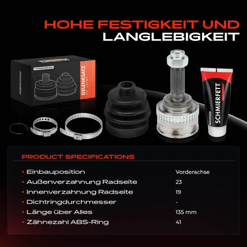 Gelenksatz, Antriebswelle Vorderachse Frankberg 5481FB0050206 Bild Gelenksatz, Antriebswelle Vorderachse Frankberg 5481FB0050206