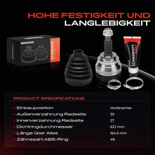 Gelenksatz, Antriebswelle Vorderachse Frankberg 5481FB0050210 Bild Gelenksatz, Antriebswelle Vorderachse Frankberg 5481FB0050210