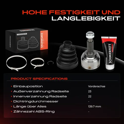 Gelenksatz, Antriebswelle Vorderachse Frankberg 5481FB0050228 Bild Gelenksatz, Antriebswelle Vorderachse Frankberg 5481FB0050228