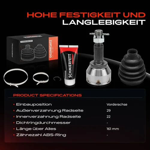 Gelenksatz, Antriebswelle Vorderachse Frankberg 5481FB0050229 Bild Gelenksatz, Antriebswelle Vorderachse Frankberg 5481FB0050229