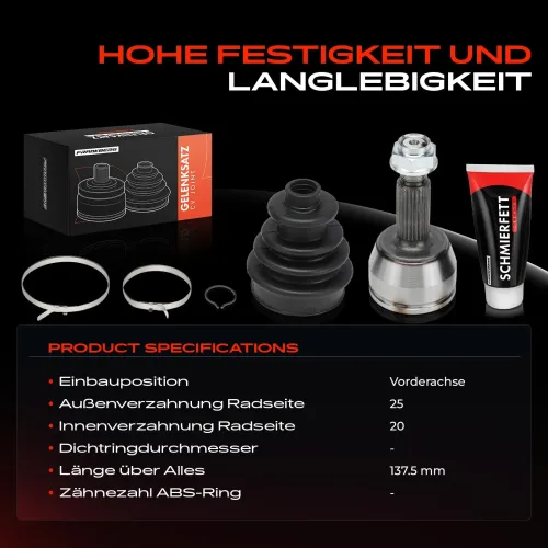 Gelenksatz, Antriebswelle Vorderachse Frankberg 5481FB0050243 Bild Gelenksatz, Antriebswelle Vorderachse Frankberg 5481FB0050243