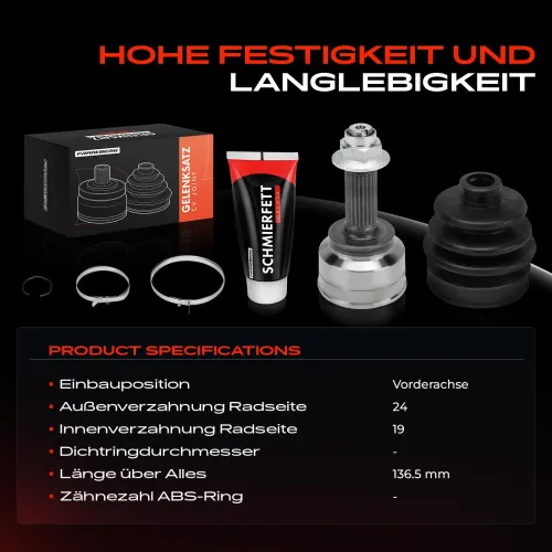 Gelenksatz, Antriebswelle Vorderachse Frankberg 5481FB0050258 Bild Gelenksatz, Antriebswelle Vorderachse Frankberg 5481FB0050258