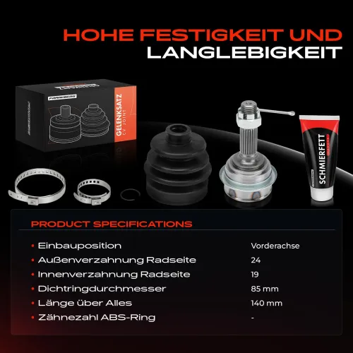 Gelenksatz, Antriebswelle Vorderachse Frankberg 5481FB0050262 Bild Gelenksatz, Antriebswelle Vorderachse Frankberg 5481FB0050262
