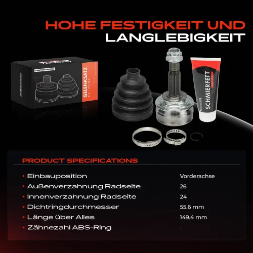 Gelenksatz, Antriebswelle Vorderachse Frankberg 5481FB0050264 Bild Gelenksatz, Antriebswelle Vorderachse Frankberg 5481FB0050264