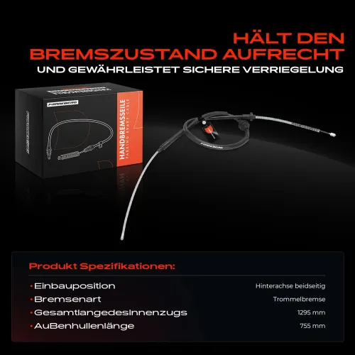 Seilzug, Feststellbremse Hinterachse beidseitig Frankberg 5481FB0050276 Bild Seilzug, Feststellbremse Hinterachse beidseitig Frankberg 5481FB0050276