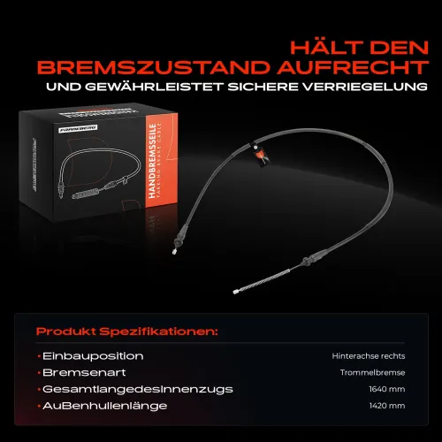 Seilzug, Feststellbremse Hinterachse rechts Frankberg 5481FB0050281 Bild Seilzug, Feststellbremse Hinterachse rechts Frankberg 5481FB0050281