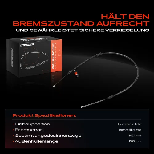 Seilzug, Feststellbremse Hinterachse links Frankberg 5481FB0050286 Bild Seilzug, Feststellbremse Hinterachse links Frankberg 5481FB0050286