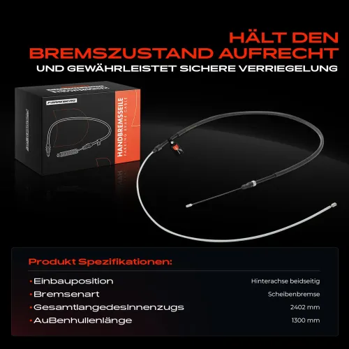 Seilzug, Feststellbremse Hinterachse beidseitig Frankberg 5481FB0050301 Bild Seilzug, Feststellbremse Hinterachse beidseitig Frankberg 5481FB0050301