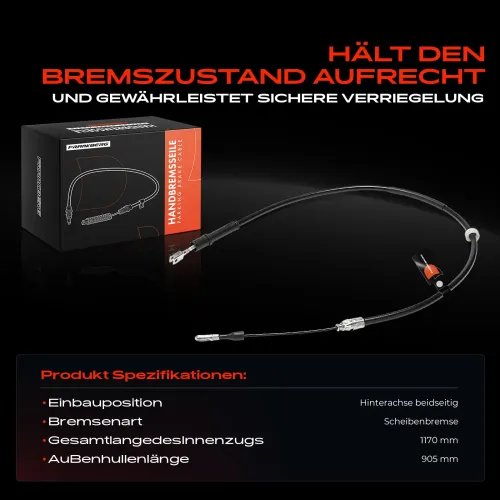 Seilzug, Feststellbremse Hinterachse beidseitig Frankberg 5481FB0050306 Bild Seilzug, Feststellbremse Hinterachse beidseitig Frankberg 5481FB0050306