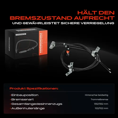 Seilzug, Feststellbremse Hinterachse beidseitig Frankberg 5481FB0050335 Bild Seilzug, Feststellbremse Hinterachse beidseitig Frankberg 5481FB0050335