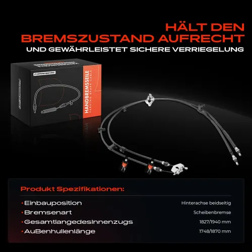 Seilzug, Feststellbremse Hinterachse beidseitig Frankberg 5481FB0050353 Bild Seilzug, Feststellbremse Hinterachse beidseitig Frankberg 5481FB0050353