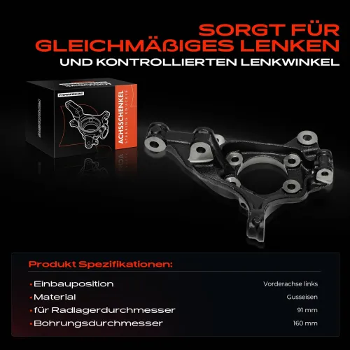 Achsschenkel, Radaufhängung Vorderachse links Frankberg 5481FB0050407 Bild Achsschenkel, Radaufhängung Vorderachse links Frankberg 5481FB0050407