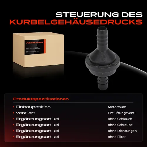 Ventil, Kurbelgehäuseentlüftung Motorraum Frankberg 5481FB0050683 Bild Ventil, Kurbelgehäuseentlüftung Motorraum Frankberg 5481FB0050683
