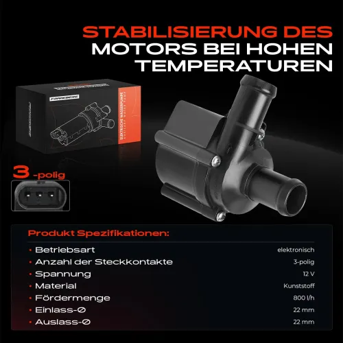 Zusatzwasserpumpe (Kühlwasserkreislauf) 12 V Frankberg 5481FB0050708 Bild Zusatzwasserpumpe (Kühlwasserkreislauf) 12 V Frankberg 5481FB0050708