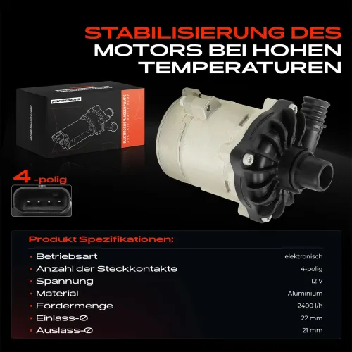 Zusatzwasserpumpe (Kühlwasserkreislauf) 12 V Frankberg 5481FB0050710 Bild Zusatzwasserpumpe (Kühlwasserkreislauf) 12 V Frankberg 5481FB0050710