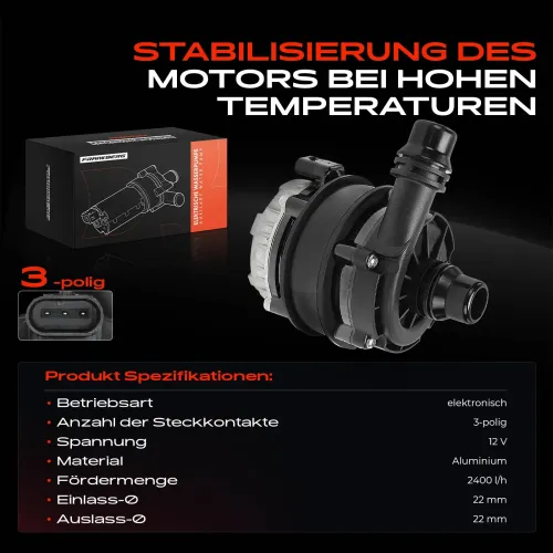 Zusatzwasserpumpe (Kühlwasserkreislauf) 12 V Frankberg 5481FB0050711 Bild Zusatzwasserpumpe (Kühlwasserkreislauf) 12 V Frankberg 5481FB0050711