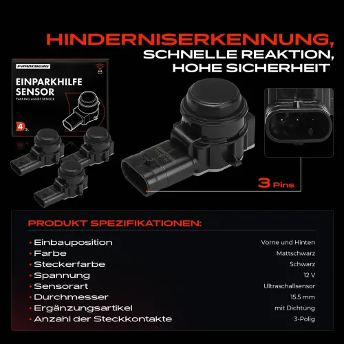 Sensor, Einparkhilfe 12 V vorne und hinten Frankberg 5481FB0050747 Bild Sensor, Einparkhilfe 12 V vorne und hinten Frankberg 5481FB0050747