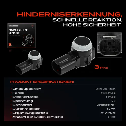 Sensor, Einparkhilfe 12 V vorne und hinten Frankberg 5481FB0050780 Bild Sensor, Einparkhilfe 12 V vorne und hinten Frankberg 5481FB0050780