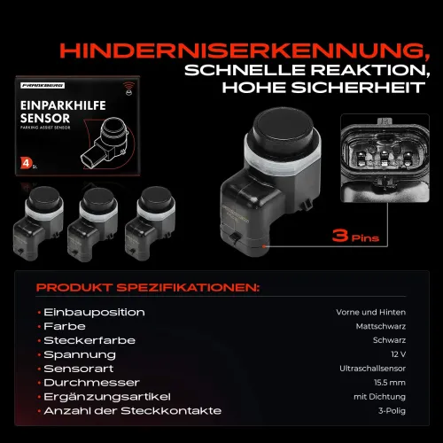 Sensor, Einparkhilfe 12 V vorne und hinten Frankberg 5481FB0050793 Bild Sensor, Einparkhilfe 12 V vorne und hinten Frankberg 5481FB0050793