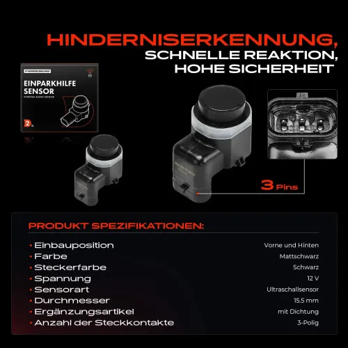 Sensor, Einparkhilfe 12 V vorne und hinten Frankberg 5481FB0050794 Bild Sensor, Einparkhilfe 12 V vorne und hinten Frankberg 5481FB0050794