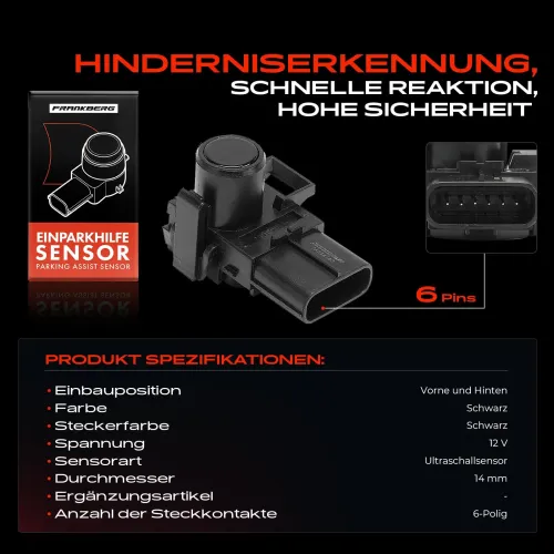 Sensor, Einparkhilfe 12 V vorne und hinten Frankberg 5481FB0050811 Bild Sensor, Einparkhilfe 12 V vorne und hinten Frankberg 5481FB0050811