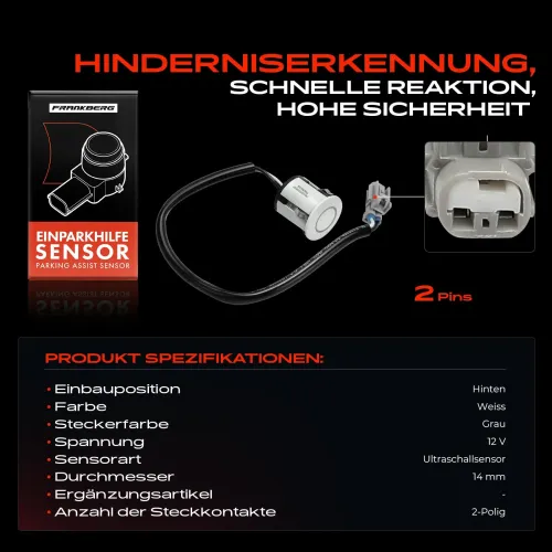 Sensor, Einparkhilfe 12 V hinten Frankberg 5481FB0050817 Bild Sensor, Einparkhilfe 12 V hinten Frankberg 5481FB0050817