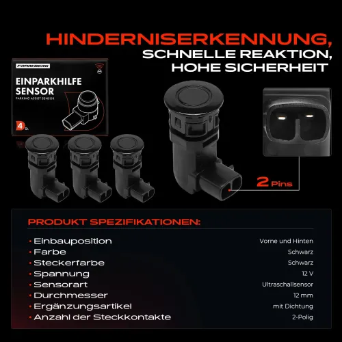 Sensor, Einparkhilfe 12 V vorne und hinten Frankberg 5481FB0050833 Bild Sensor, Einparkhilfe 12 V vorne und hinten Frankberg 5481FB0050833