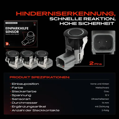 Sensor, Einparkhilfe 12 V vorne und hinten Frankberg 5481FB0050839 Bild Sensor, Einparkhilfe 12 V vorne und hinten Frankberg 5481FB0050839