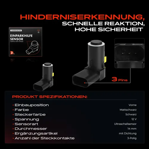 Sensor, Einparkhilfe 12 V vorne Frankberg 5481FB0050857 Bild Sensor, Einparkhilfe 12 V vorne Frankberg 5481FB0050857