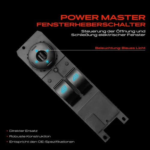 Schalter, Fensterheber fahrerseitig Frankberg 5481FB0050876 Bild Schalter, Fensterheber fahrerseitig Frankberg 5481FB0050876