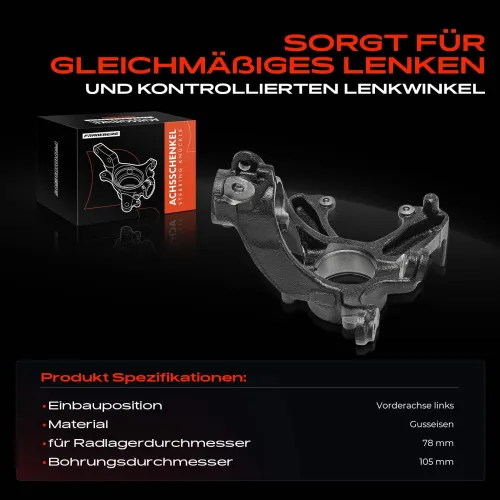 Achsschenkel, Radaufhängung Vorderachse links Frankberg 5481FB0050995 Bild Achsschenkel, Radaufhängung Vorderachse links Frankberg 5481FB0050995