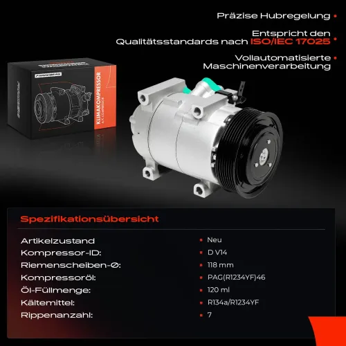 Kompressor, Klimaanlage Frankberg 5481FB0051129 Bild Kompressor, Klimaanlage Frankberg 5481FB0051129