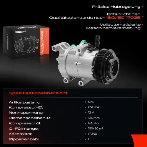 Kompressor, Klimaanlage Frankberg 5481FB0051152 Bild Kompressor, Klimaanlage Frankberg 5481FB0051152