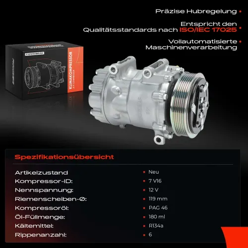 Kompressor, Klimaanlage Frankberg 5481FB0051175 Bild Kompressor, Klimaanlage Frankberg 5481FB0051175