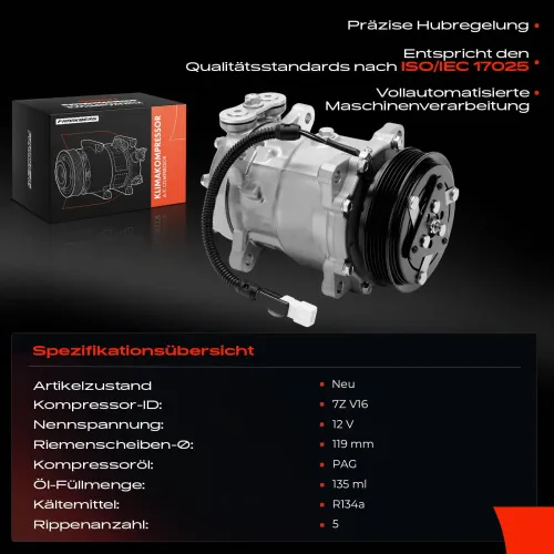 Kompressor, Klimaanlage Frankberg 5481FB0051181 Bild Kompressor, Klimaanlage Frankberg 5481FB0051181