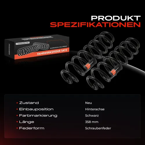 Fahrwerksfeder Hinterachse Frankberg 5481FB0051327 Bild Fahrwerksfeder Hinterachse Frankberg 5481FB0051327